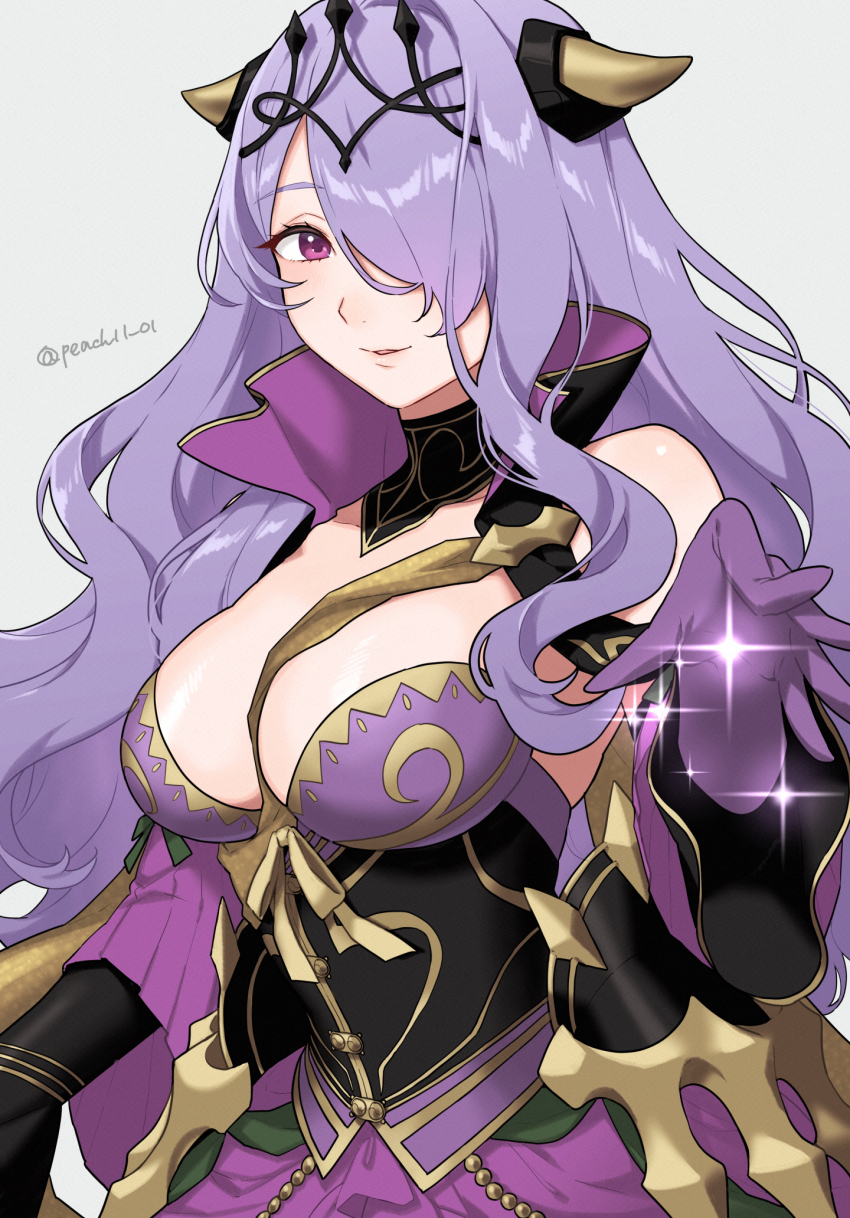 1girl, armor, bare_shoulders, breast_strap, breasts, camilla_(alluring_darkness)_(fire_emblem), camilla_(fire_emblem), cleavage