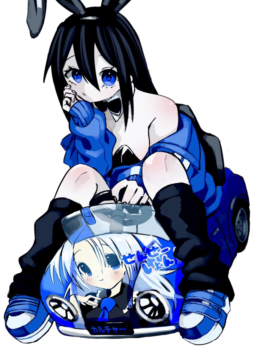 1girl, animal_ear_hairband, animal_ears, bandaid, bandaid_on_object, bare_shoulders, black_bow, black_bowtie