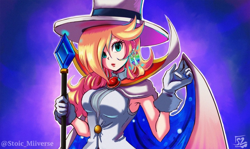 alternate_color, alternate_costume, alternate_earwear, alternate_headwear, alternate_weapon, aura, blonde_hair, breasts