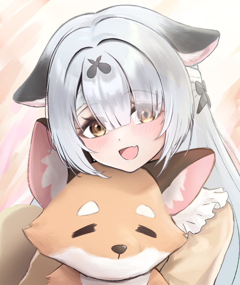 1girl, animal_ear_fluff, animal_ears, azur_lane, bandaged_head, bandages, black_ribbon, blush