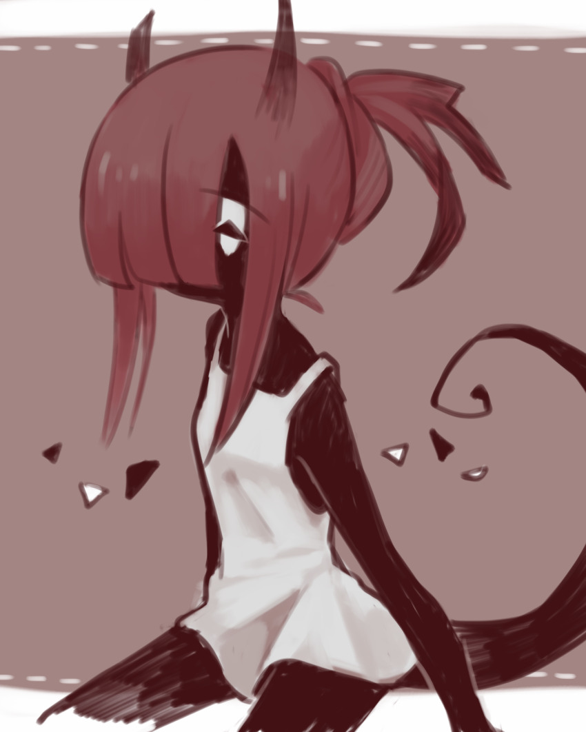 delta_sanen_(yaigi), highres, original, ponytail, symbol-shaped_pupils, tagme, triangle-shaped_pupils, yaigi