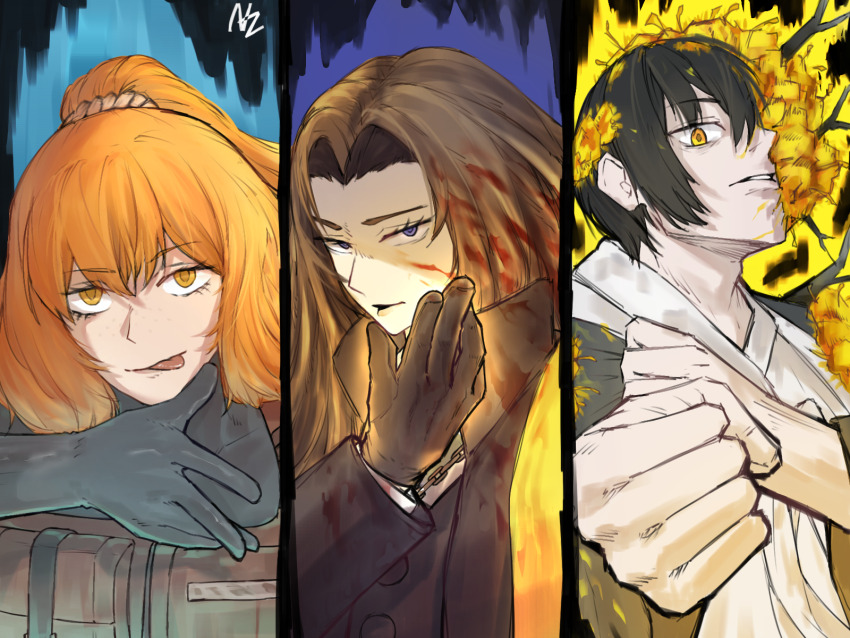 e.g.o_(project_moon), hanbok, highres, ishmael_(project_moon), limbus_company, niburozu, project_moon, rodion_(project_moon), spicebush_(e.g.o), white_hanbok, yi_sang_(project_moon)