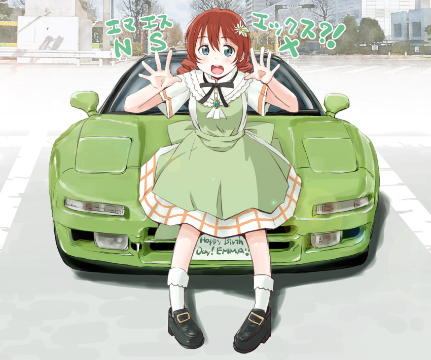 1girl, back_bow, black_bow, black_bowtie, black_shoes, blue_eyes, bow, bowtie