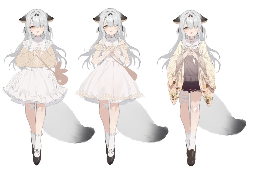1girl, animal_ears, azur_lane, brown_footwear, dress, frilled_skirt, frills, full_body