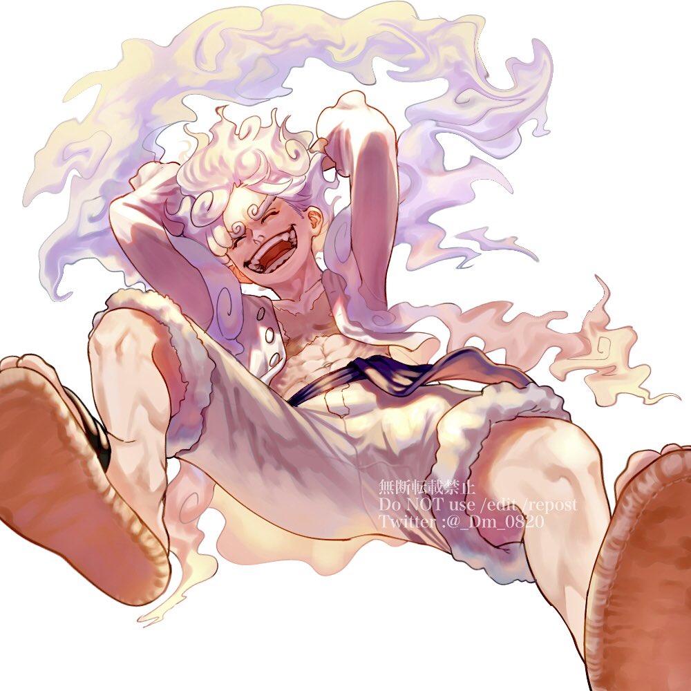 1boy, arm_up, closed_eyes, commentary_request, dm_0820, full_body, gear_fifth, male_focus