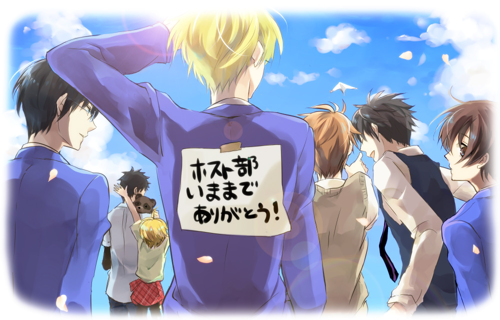 6+boys, aircraft, airplane, androgynous, black_eyes, black_hair, brothers, brown_eyes