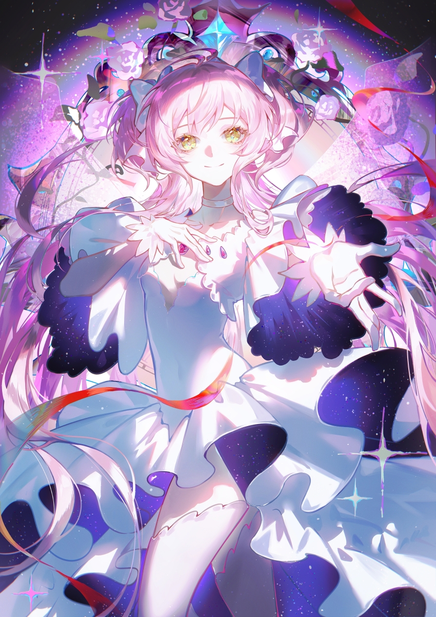 1girl, absurdres, bow, chinese_commentary, choker, collarbone, commentary_request, covered_navel