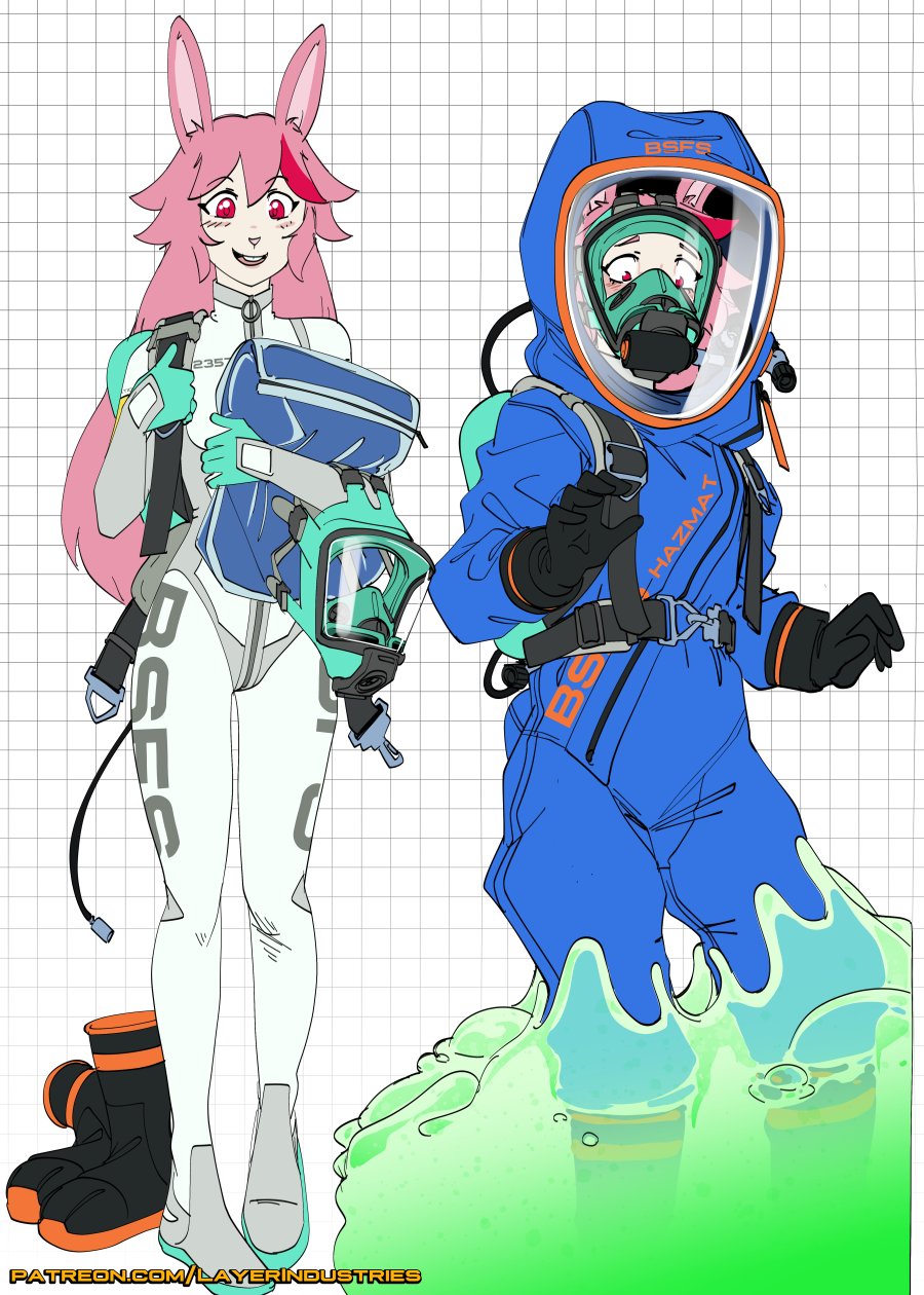 animal_ears, bag, black_gloves, blush, bodysuit, boots, bsfs, checkered_background