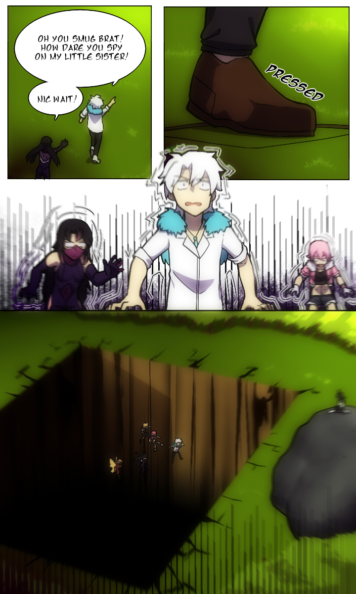 1boy, 5girls, black_hair, black_shirt, blonde_hair, blue_eyes, boulder, breasts