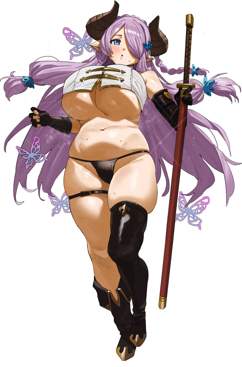 1girl, :o, absurdres, armpit_crease, asymmetrical_gloves, asymmetrical_legwear, belly, belt