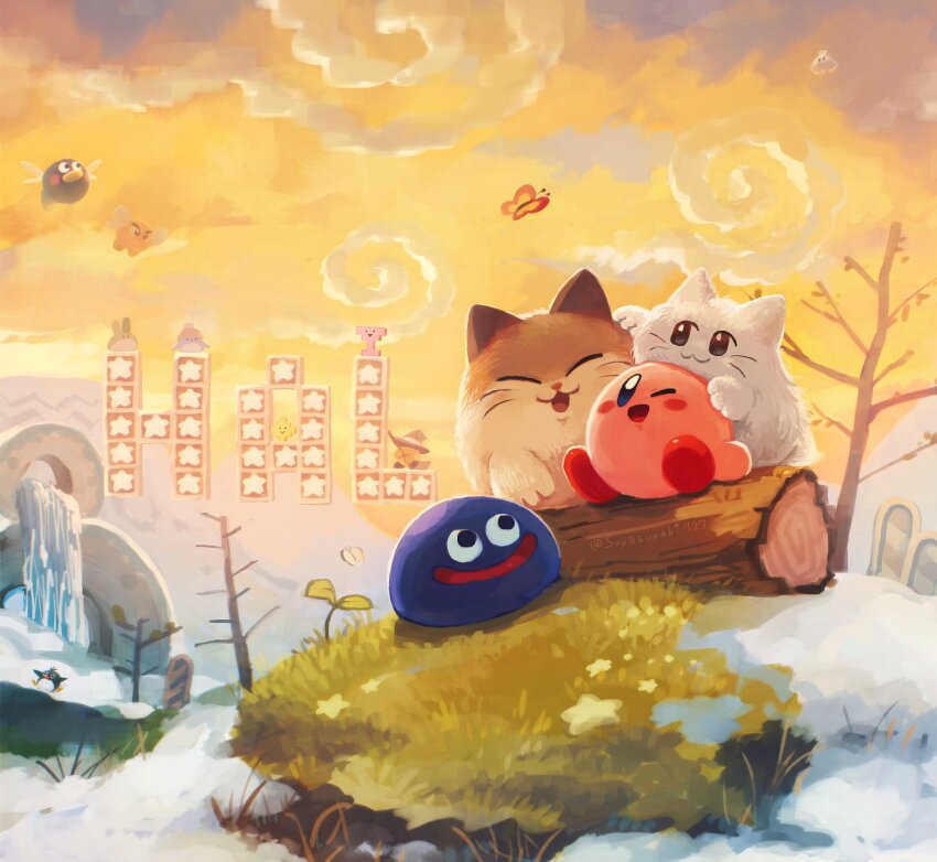 :3, :d, ;d, ^_^, artist_name, bare_tree, black_eyes, blue_eyes