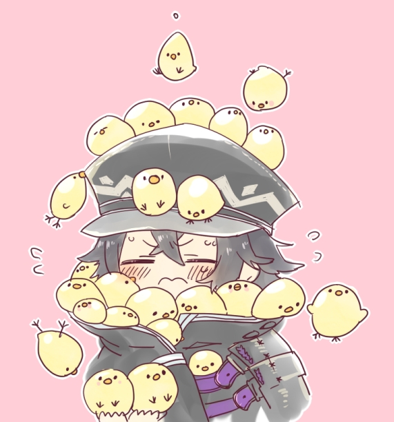 1boy, 3:, animal, animal_in_clothes, animal_on_head, animal_on_shoulder, baby_animal, beak_hold