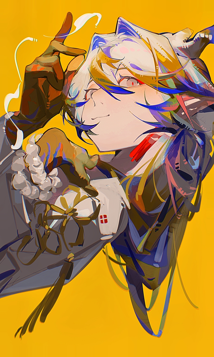 1girl, absurdres, arknights, chongli_shabi, coat, highres, long_hair, looking_at_viewer