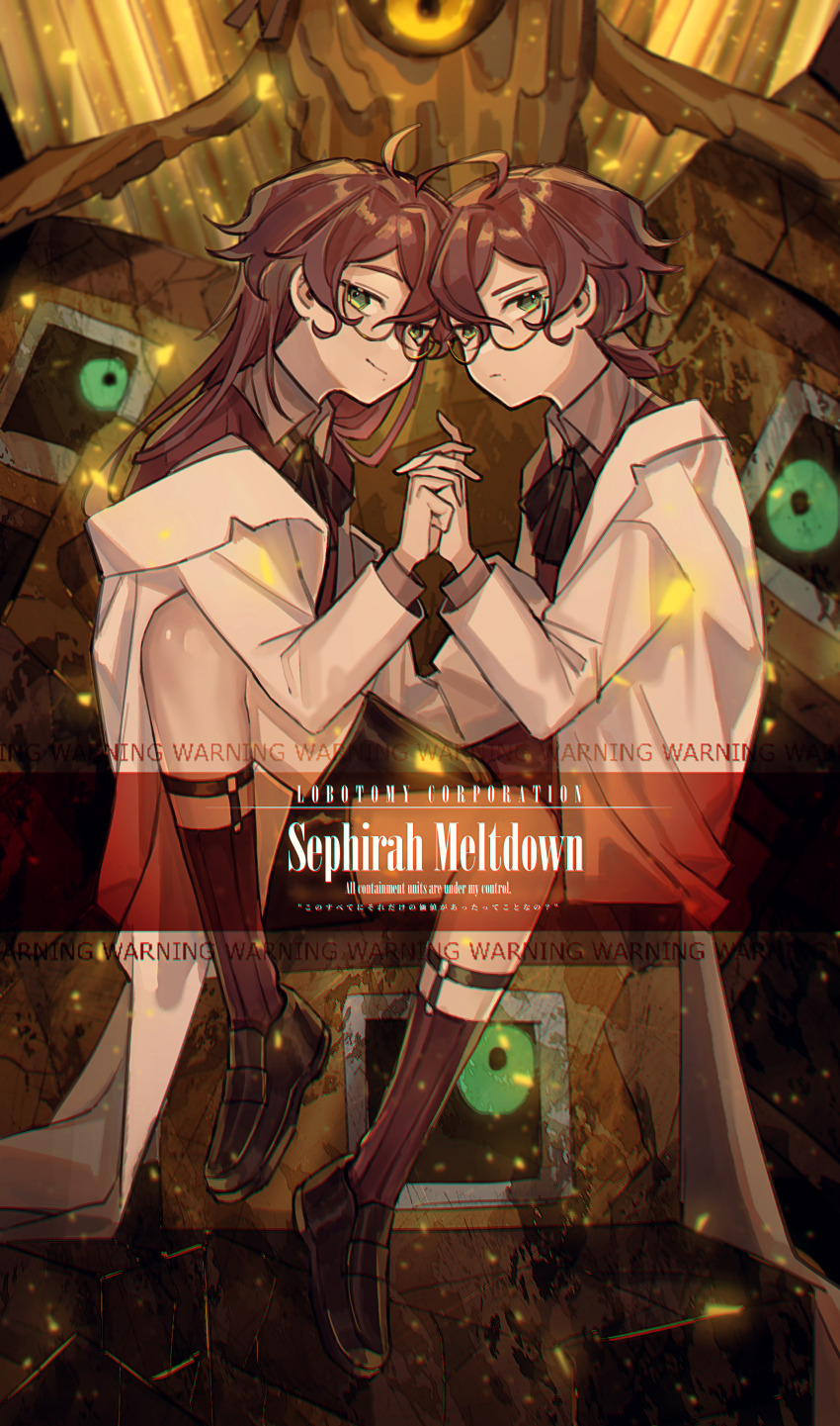 2boys, absurdres, aged_down, ahoge, albert_parker, black_footwear, black_ribbon, black_shorts