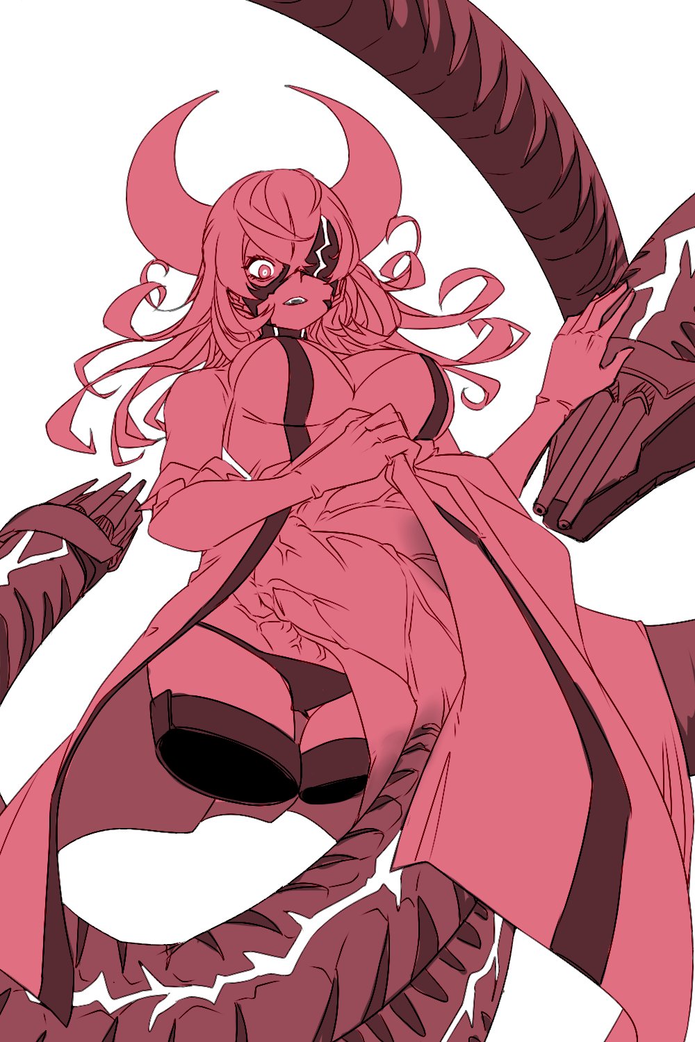 1girl, abyssal_heavy_cruiser_water_princess, abyssal_ship, amputee, breasts, double_amputee, dress, elbow_gloves