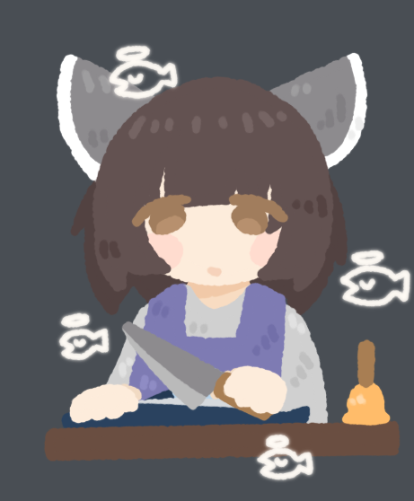 1girl, alternate_costume, apron, black_background, blunt_bangs, blush, brown_eyes, brown_hair