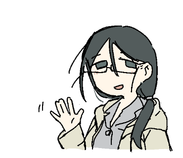 1girl, black_eyes, blonde_hair, collared_shirt, glasses, grey_shirt, hair_behind_ear, hair_over_shoulder