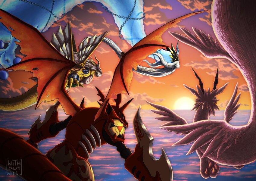digimon, digimon_(creature), digital_hazard, dragon, flying, four_great_dragons, goddramon, holydramon