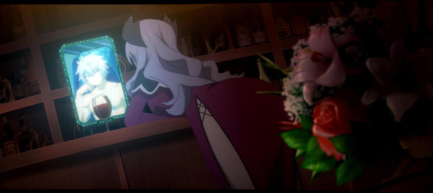 1boy, 1girl, anime_screenshot, dress, eden's_zero, hair_ornament, highres, holy_(eden's_zero)