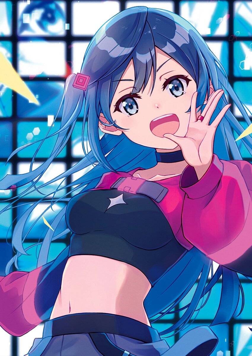 1girl, black_hair, breasts, commentary_request, grey_eyes, highres, long_hair, looking_at_viewer