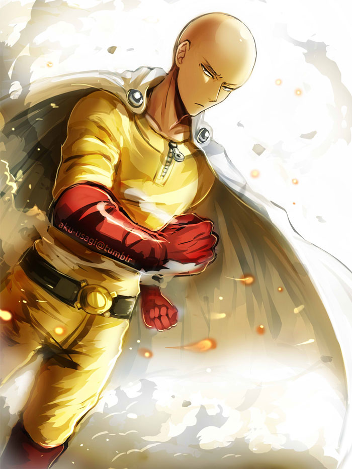 1boy, aku-usagi, bald, belt, black_belt, black_eyes, bodysuit, cape