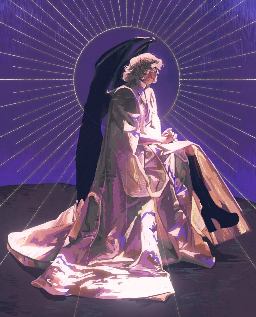 1girl, dc_comics, demon_girl, demon_wings, dress, highres, long_dress, lucifer_morningstar_(dc)