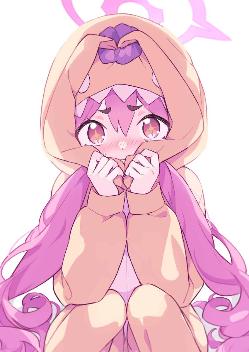 1girl, absurdres, blue_archive, blush, closed_mouth, feet_out_of_frame, hair_between_eyes, halo