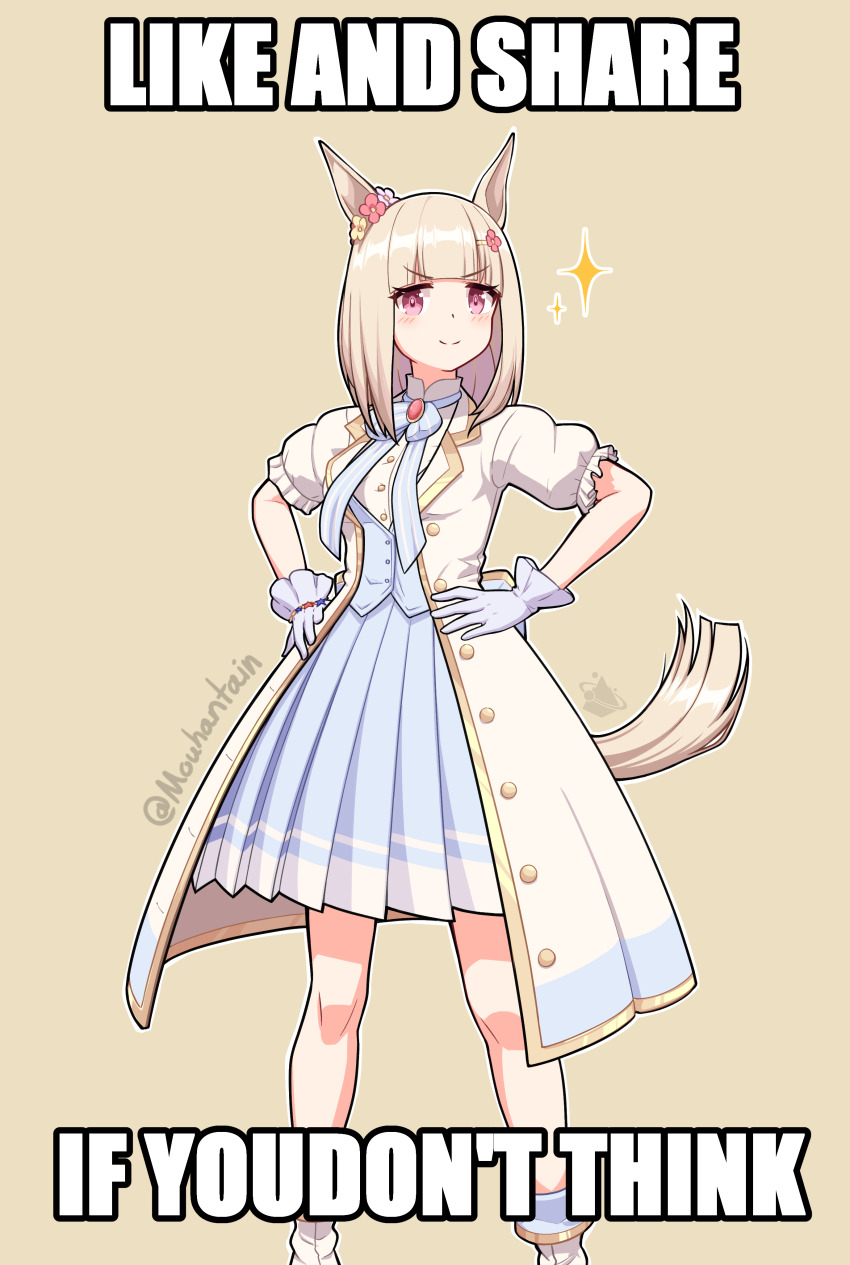 1girl, absurdres, animal_ears, artist_logo, artist_name, blue_bow, blue_dress, blush