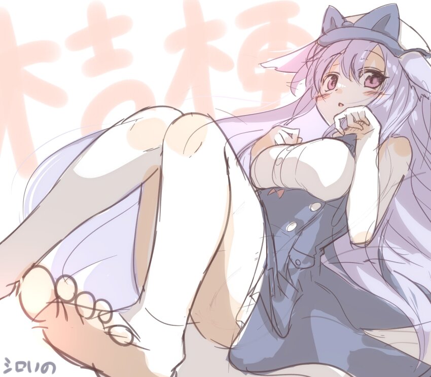 1girl, animal_ear_fluff, animal_ears, artist_name, bare_arms, bare_legs, bare_shoulders, barefoot