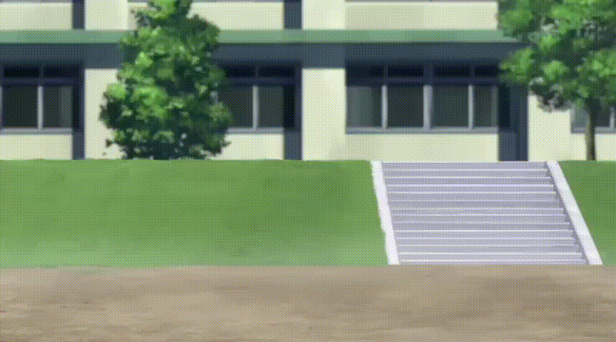 animated, animated_gif, anime_screenshot, assisted_exposure, blush, bouncing, bouncing_breasts, bow