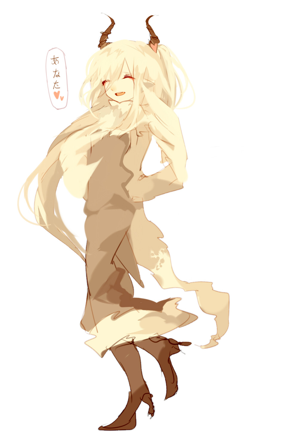 1girl, demon_girl, demon_horns, dress, feathered_wings, feathers, funamusea, high_heels