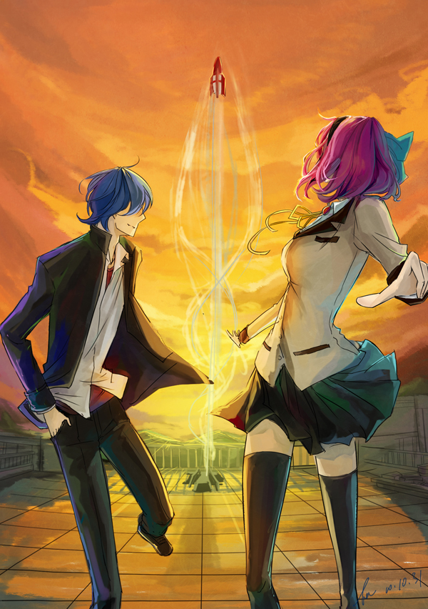 10s, alternate_costume, angel_beats!, blazer, blue_hair, hinata_hideki, hui_ming, purple_hair