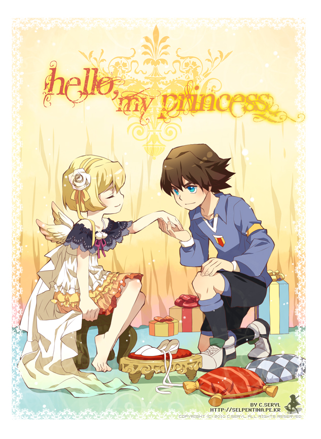 2boys, bad_id, bad_pixiv_id, barefoot, blonde_hair, blue_eyes, brown_hair, c.seryl