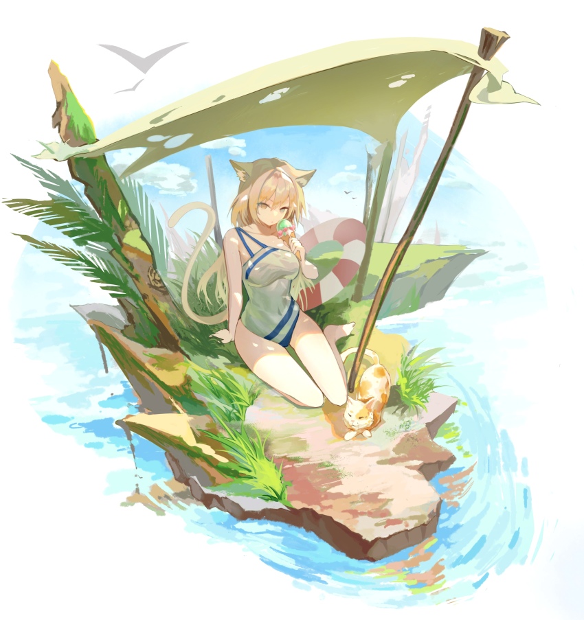 1girl, absurdres, alternate_costume, animal, animal_ear_fluff, animal_ears, arknights, bare_shoulders