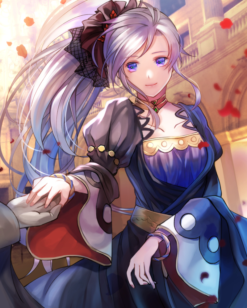 1girl, bracelet, choker, fire_emblem, fire_emblem:_genealogy_of_the_holy_war, fire_emblem_heroes, hair_ornament, ishtar_(fire_emblem)