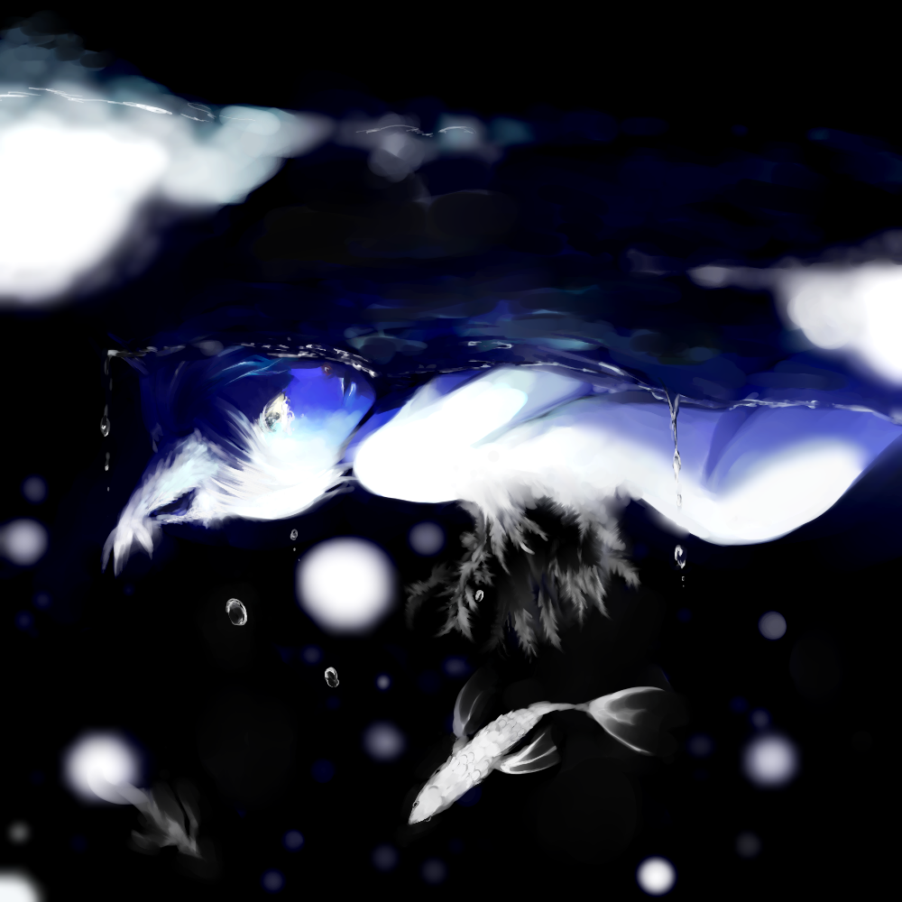 furry, kitka(utau), mito(artist), surreal, underwater, utau