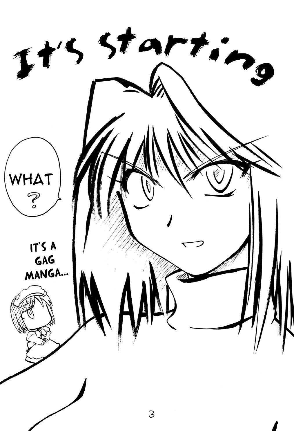 00s, 2girls, apron, arcueid_brunestud, chibi, greyscale, hard-translated, highres, hisui_(tsukihime), keiken_atai, maid, maid_apron, maid_headdress, monochrome, multiple_girls, short_hair, third-party_edit, translated, tsukihime