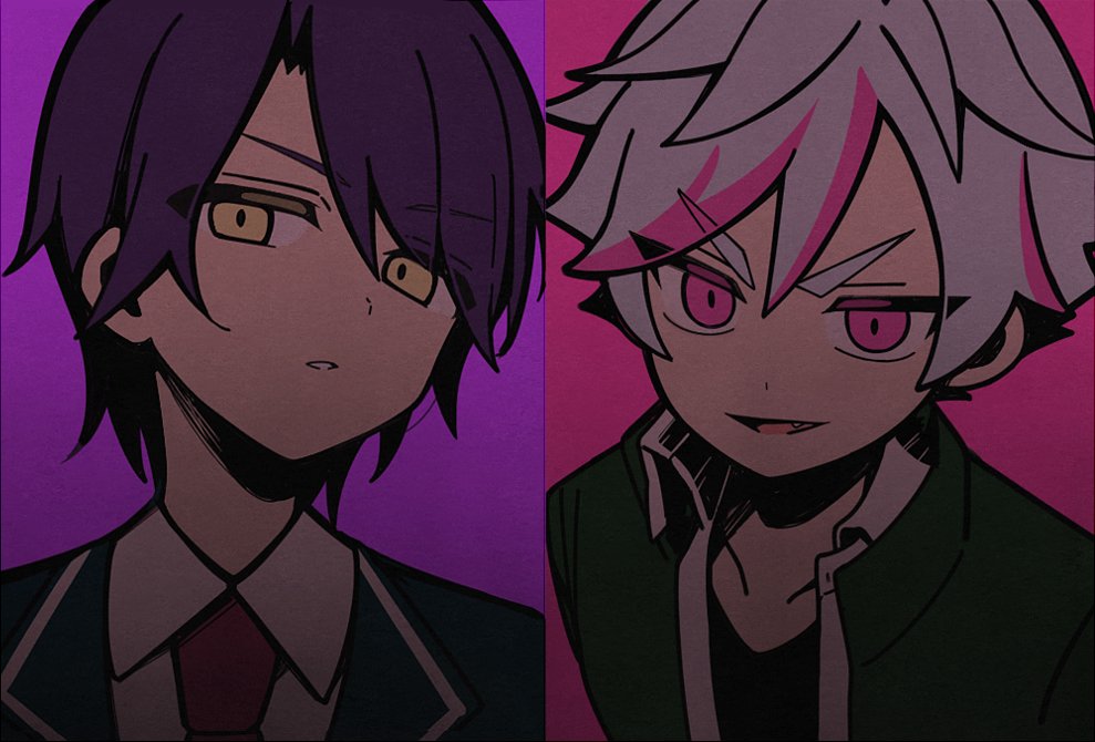 2boys, 5.5, collared_shirt, green_jacket, grey_hair, hair_between_eyes, idol_land_pripara, idol_time_pripara