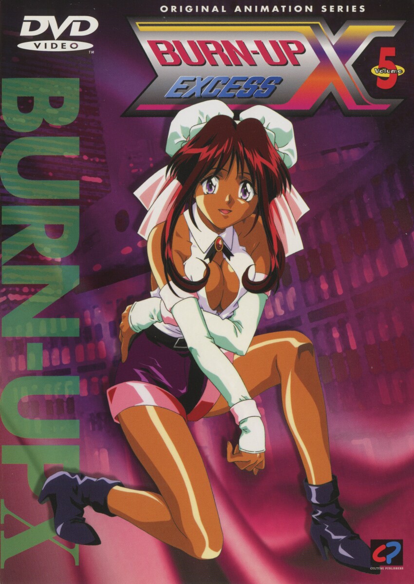 absurdres, bolo_tie, breasts, brown_hair, burn-up, burn-up_excess, cleavage, cleavage_cutout