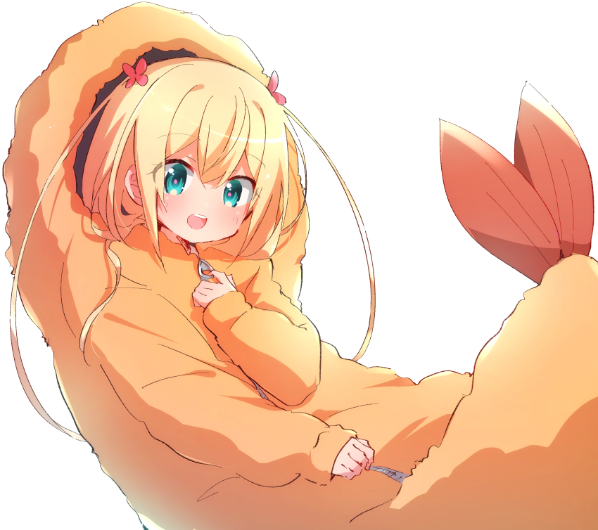 1girl, :d, absurdres, antenna_hair, aqua_eyes, blonde_hair, charlotte_zenfis, eyes_visible_through_hair