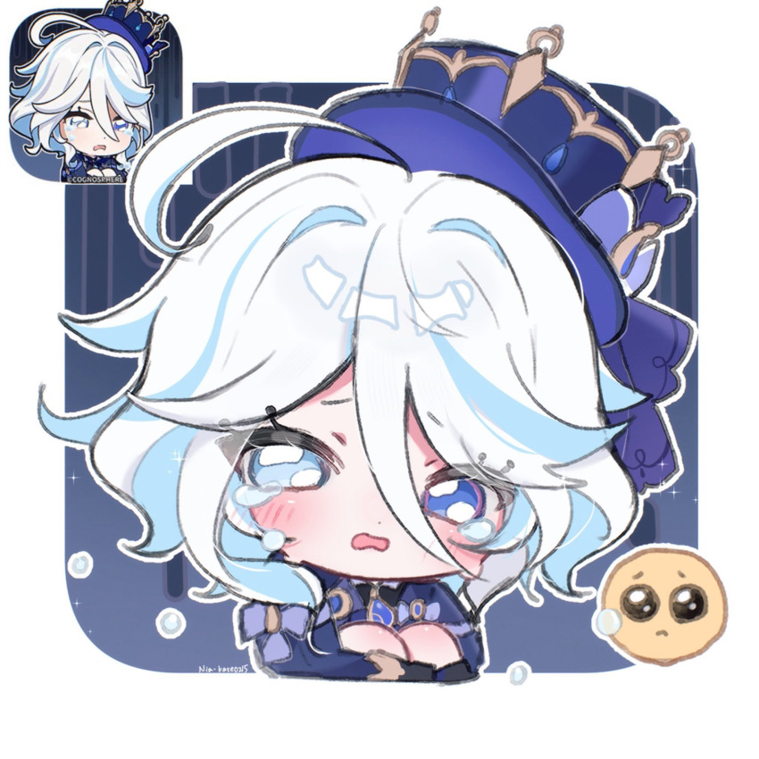 amimia_zaxtuta, chibi, crying, crying_with_eyes_open, furina_(genshin_impact), genshin_impact, highres, tagme