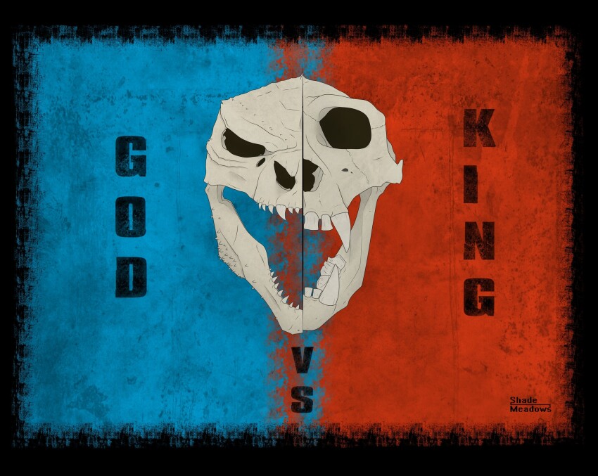 ape, crossover, english_text, fangs, godzilla, godzilla_(series), godzilla_vs._kong, gorilla