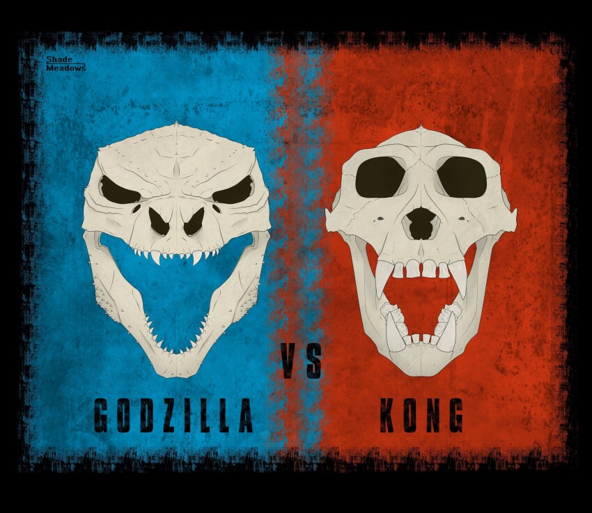 ape, crossover, english_text, fangs, godzilla, godzilla_(series), godzilla_vs._kong, gorilla