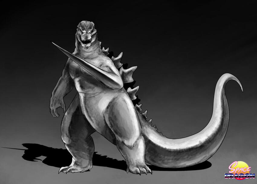 arm_blade, claws, crossover, dinosaur, elemental_(creature), fusion, godzilla_(series), kaiju