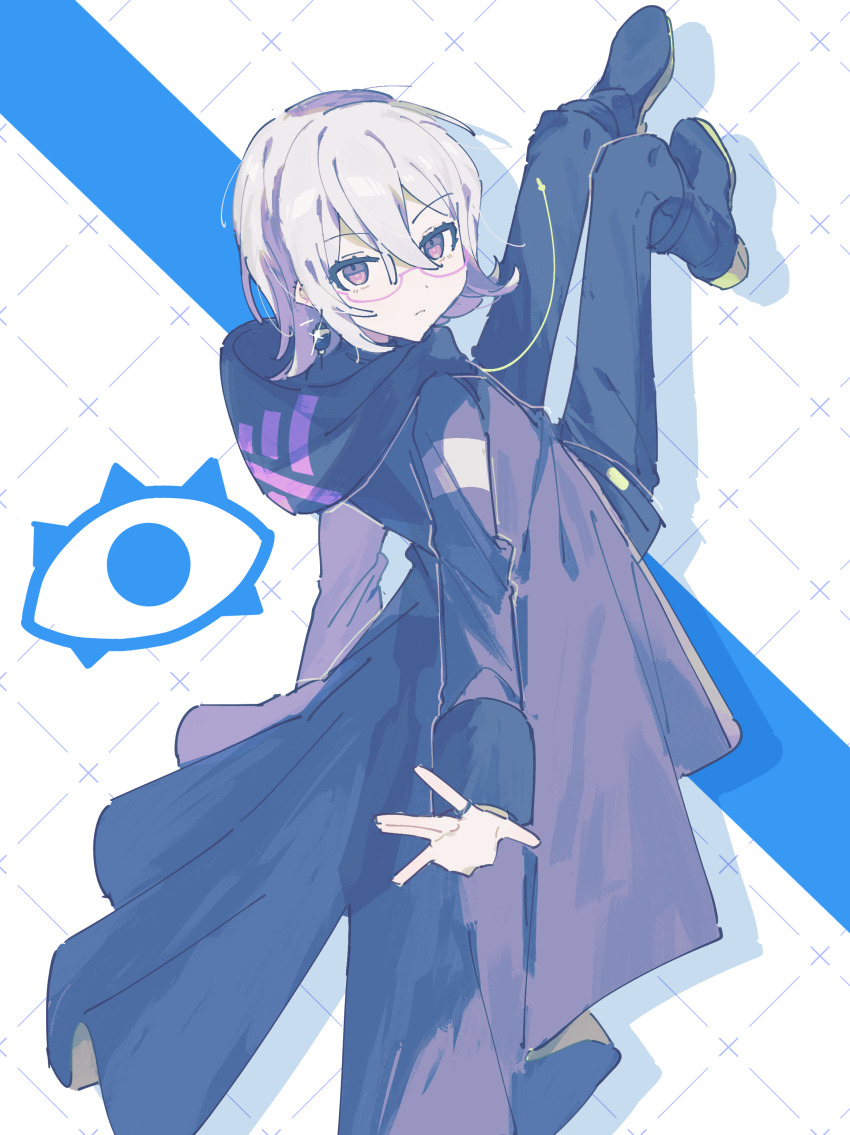 1other, absurdres, black_boots, black_pants, boots, closed_mouth, coat, full_body