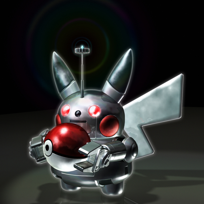 a_mituhashi, antennae, gen_1_pokemon, highres, mecha, nintendo, pikachu, poke_ball