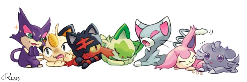 :o, animal_focus, black_fur, cat, closed_eyes, colored_sclera, colored_skin, commentary_request