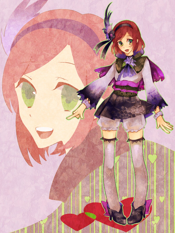 1girl, bracelet, feathers, female_focus, full_body, green_eyes, hair_ornament, hairband