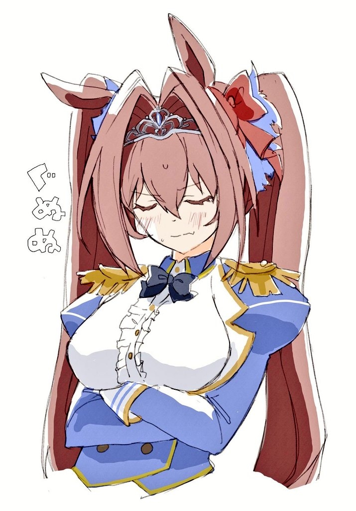 1girl, animal_ears, black_bow, black_bowtie, blush, bow, bowtie, breasts