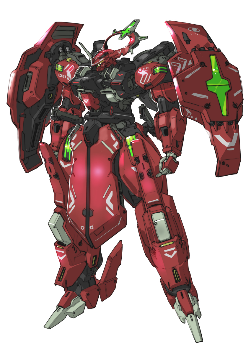 absurdres, arms_at_sides, assault_visor, commentary_request, darilbalde, full_body, gundam, gundam_suisei_no_majo